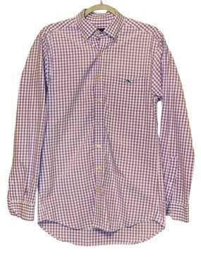 NA XXXX  ???? slim fit tucker shirt button down purple & white gingham check